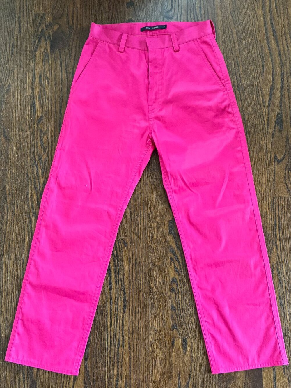 NWOT Sophie D'Hoore Bright Pink Cotton Pants (size 2)